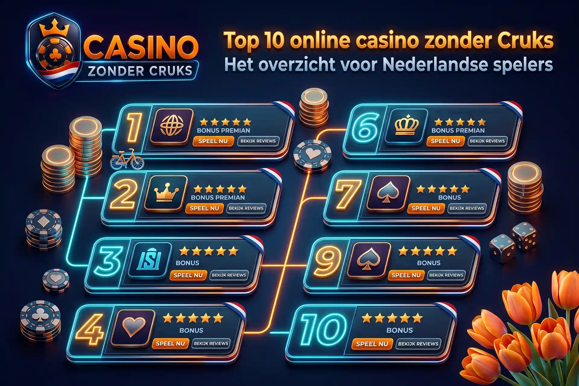 Ranglijst van buitenlandse casino’s voor spelers uit Nederland