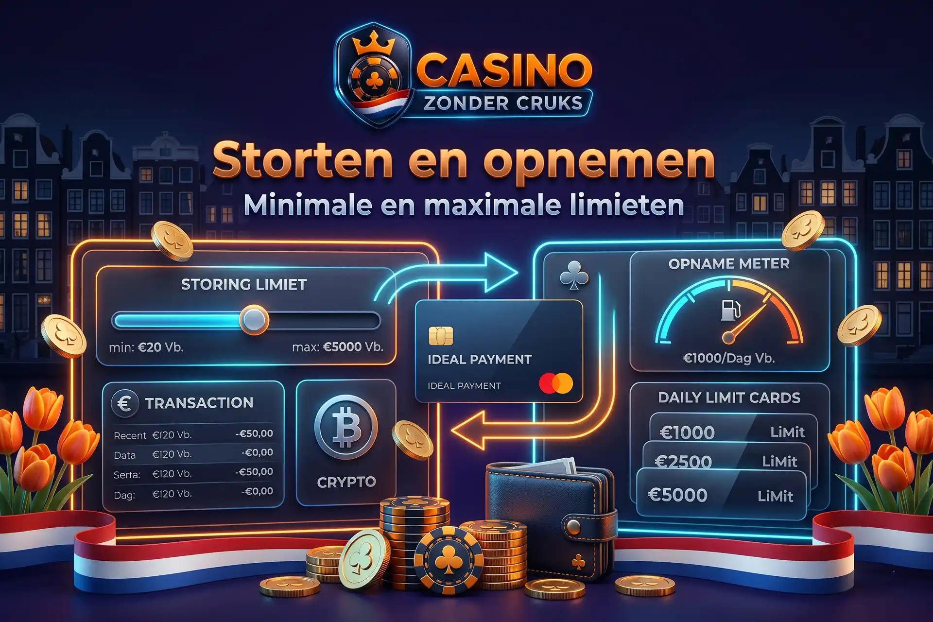 Online casino zonder Cruks met limieten voor betalingen en opnames